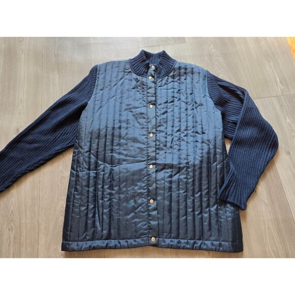 Iactive Womans Blue Quilted Jacket 2X Acrylic & Polyester Blend - Picture 5 of 8